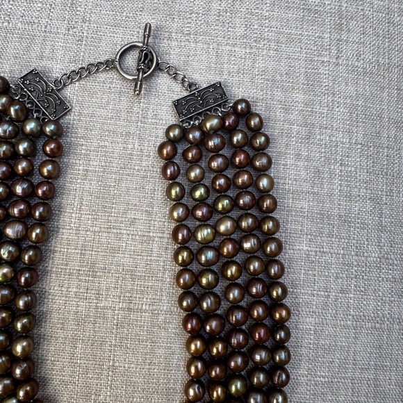 Four Strand Knotted Pearl Necklace - Picture 4 of 8